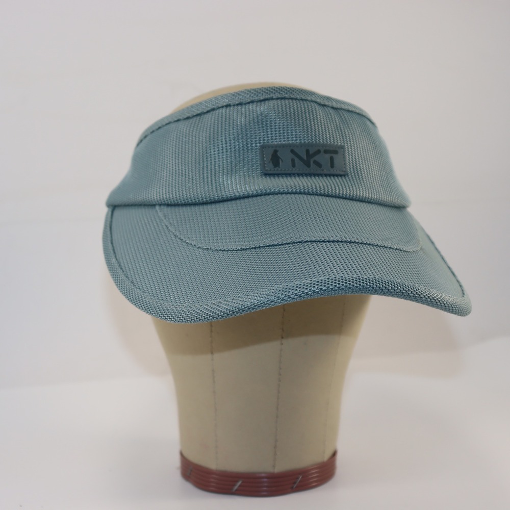 NKT Sun Visor Unisex‎ OS Blue Grey Mesh Adjustable Athletic Tennis Golf Hat